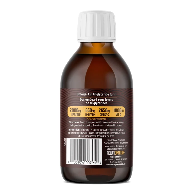 AquaOmega Omega-3 Standard 225ml Lemon - Image 4